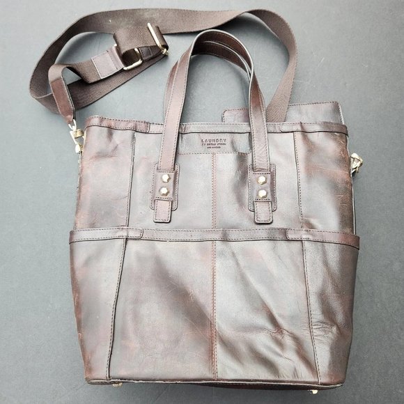 Shelli Segal Laundry Bags Shelli Segal Laundry Laptop Tote Leather Crossbody Purse New